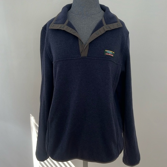 L.L. Bean Other - Men's L.L.Bean Sweater Fleece Pullover Bright Navy Size Small